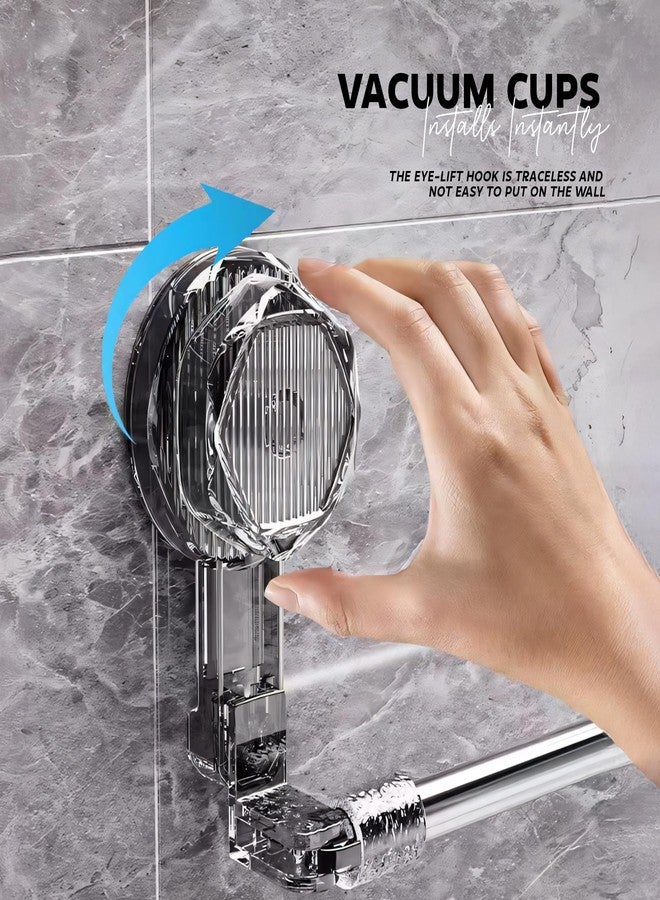 MIORAH Adjustable Towel Bar 60-112cm - Suction & Adhesive Wall Mounted Towel Rack for Bathroom | No Drill, Rustproof - Image 3